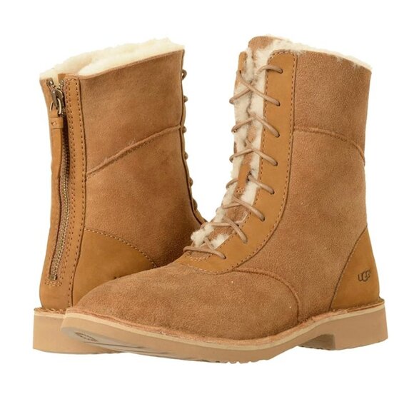 New UGG Wool Lined Daney Quincy Boots Shearling Suede Leather Winter Booties - 7 - Picture 15 of 15